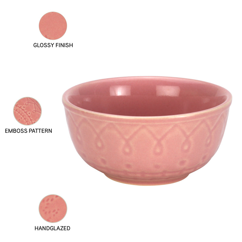 Buy Ekta Serving Bowl (Pink) - Set Of Four Bowl from Vaaree