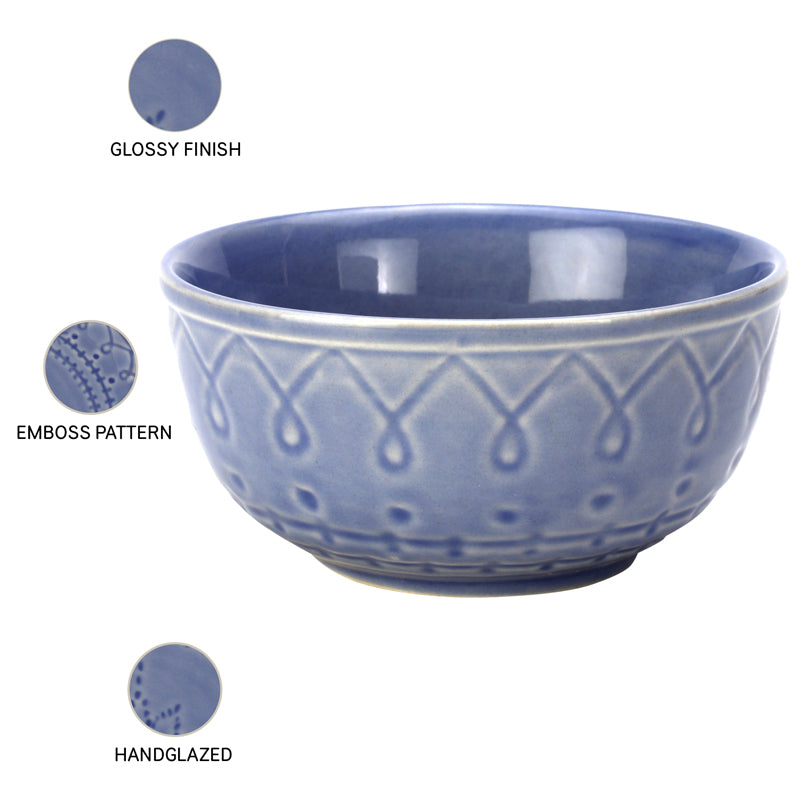 Buy Ekta Serving Bowl (Mist Blue) - Set Of Four Bowl from Vaaree