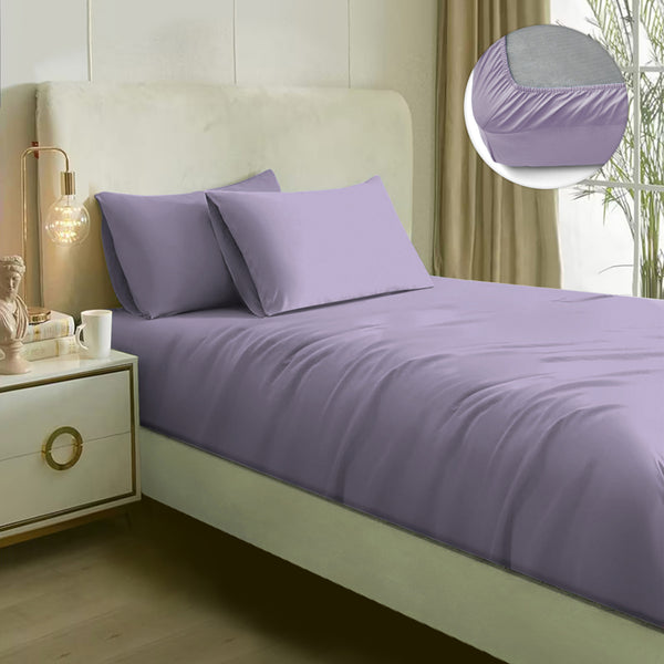 Buy Sybil Solid Bedsheet - Mauve Bedsheets from Vaaree