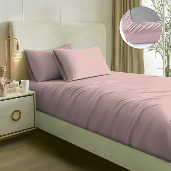 Buy Sybil Solid Bedsheet - Rose Pink Bedsheets from Vaaree