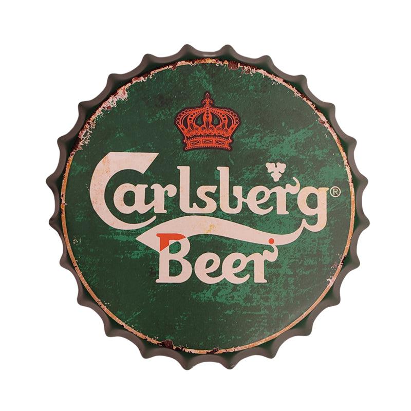 Buy Carlsberg Beer Rust Bottle Cap Wall Accent Wall Accents from Vaaree