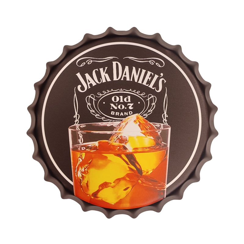 Buy Jack Daniels Glass Bottle Cap Wall Accent Wall Accents from Vaaree