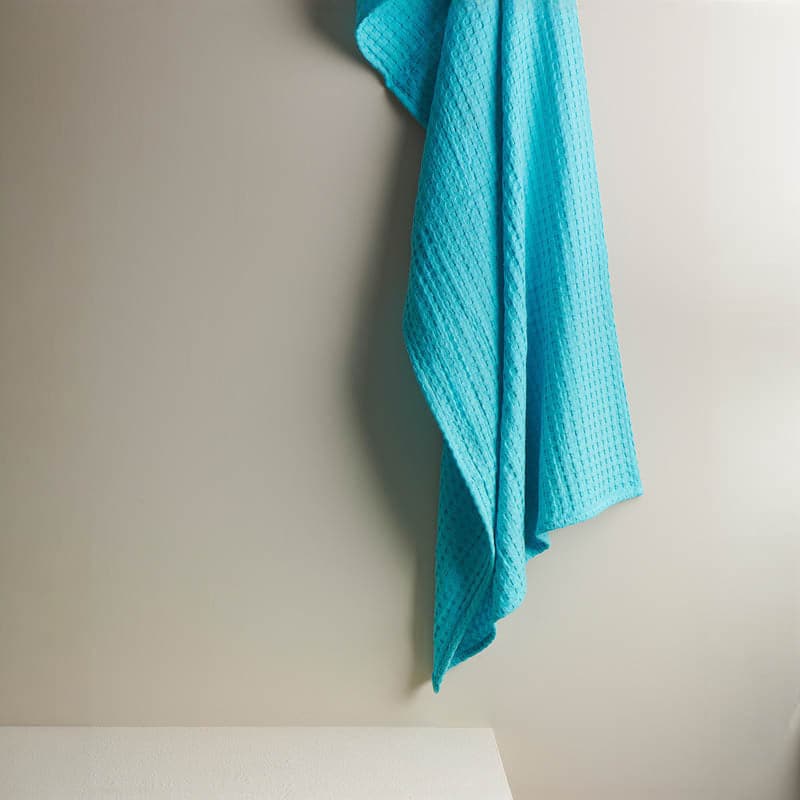 Buy Pebble Glow Textured Waffle Bath Towel - Light Blue Bath Towels from Vaaree