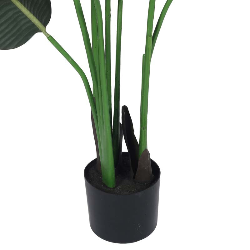 Buy Faux Lush Bird of Paradise Plant With Pot - 4 Feet Artificial Plants from Vaaree