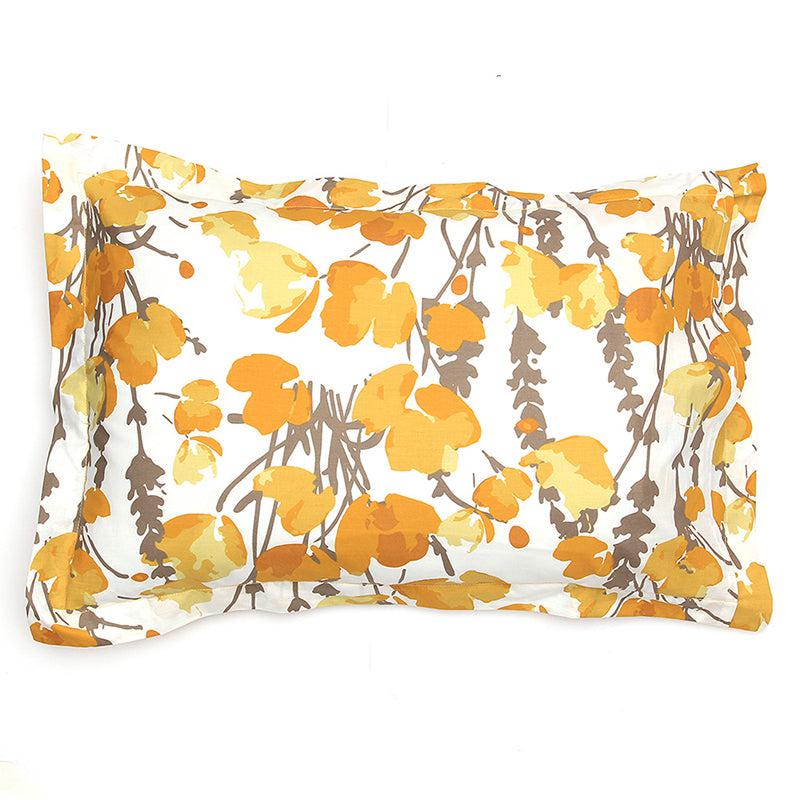 Buy Himalayan Poppies Pillow Cover (Yellow) - Set Of Two Pillow Covers from Vaaree