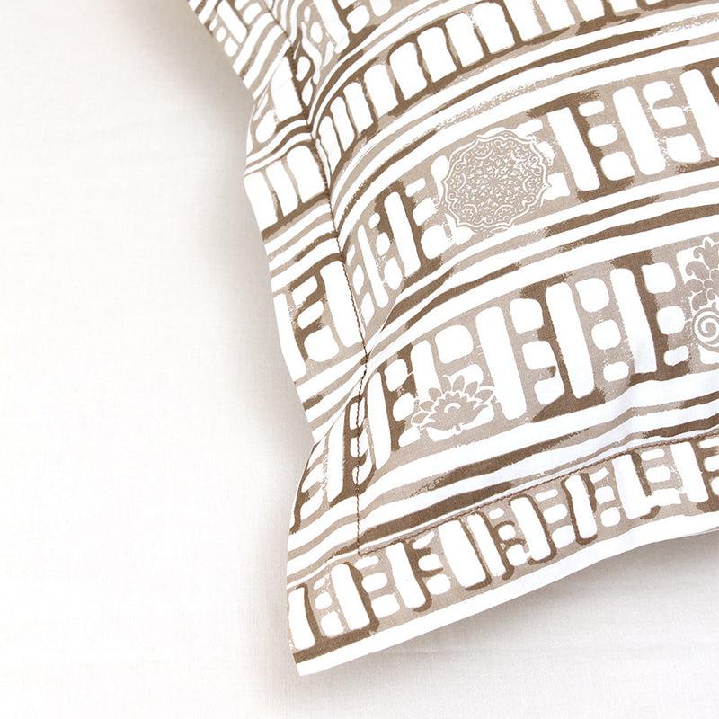 Buy Sanchi Septa Pillow Cover (Grey) - Set Of Two Pillow Covers from Vaaree