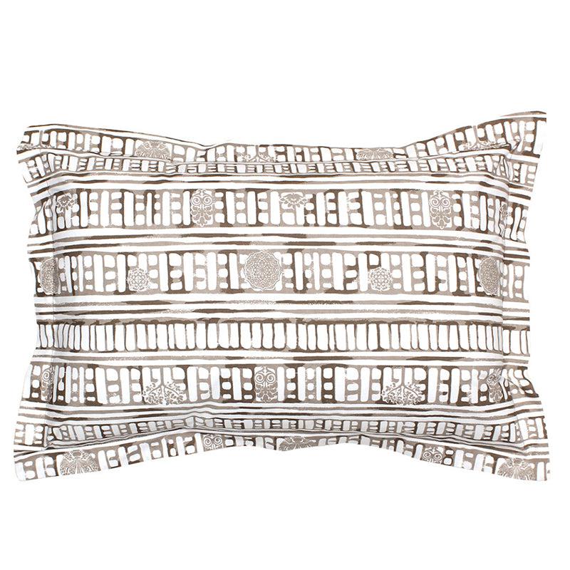 Buy Sanchi Septa Pillow Cover (Grey) - Set Of Two Pillow Covers from Vaaree