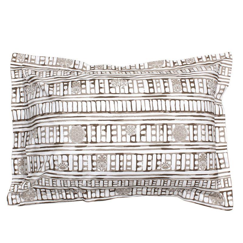 Buy Sanchi Septa Pillow Cover (Grey) - Set Of Two Pillow Covers from Vaaree