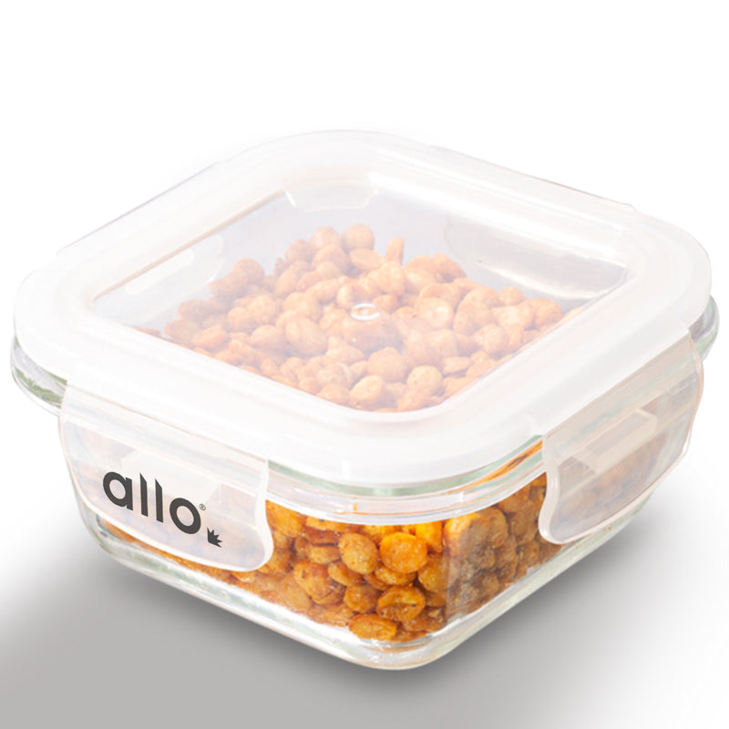 Container - Oliva Square Glass Storage Container - 320 ML