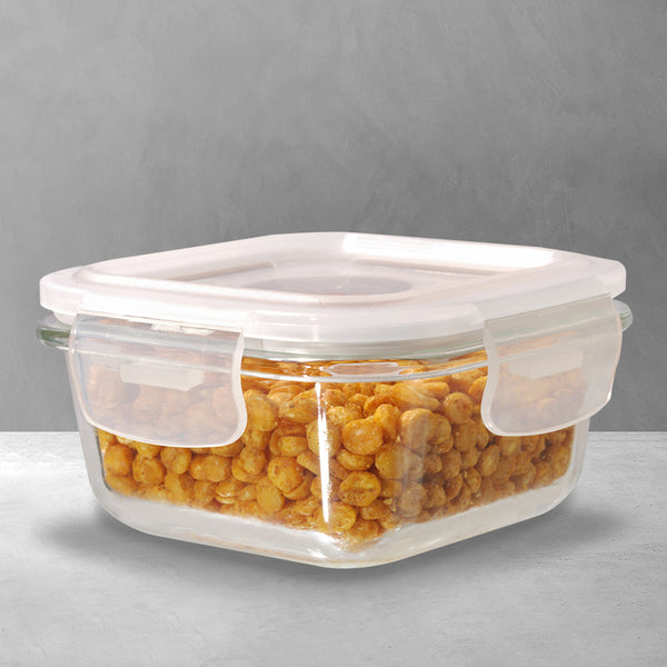 Container - Oliva Square Glass Storage Container - 320 ML