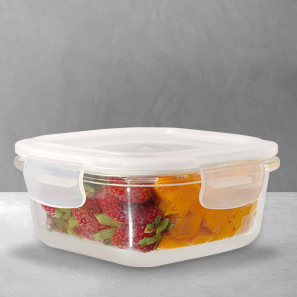 Container - Oliva Square Glass Storage Container - 550 ML