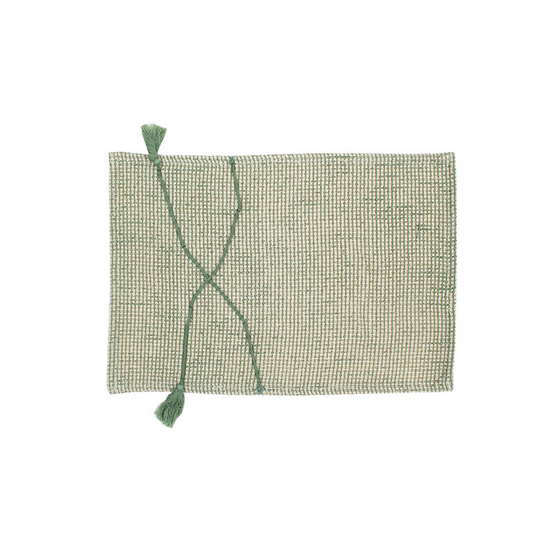 Table Mat - Latika Placemat (Green) - Set Of Two