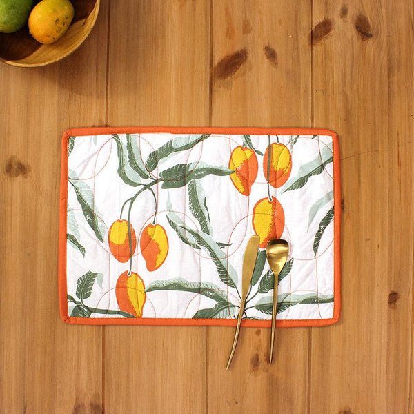 Table Mat - Rasaal Mango Placemat (Rust) - Set Of Two