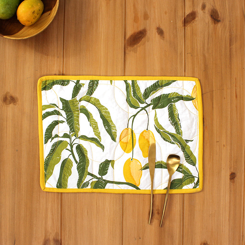 Table Mat - Rasaal Placemat (Yellow) - Set Of Two