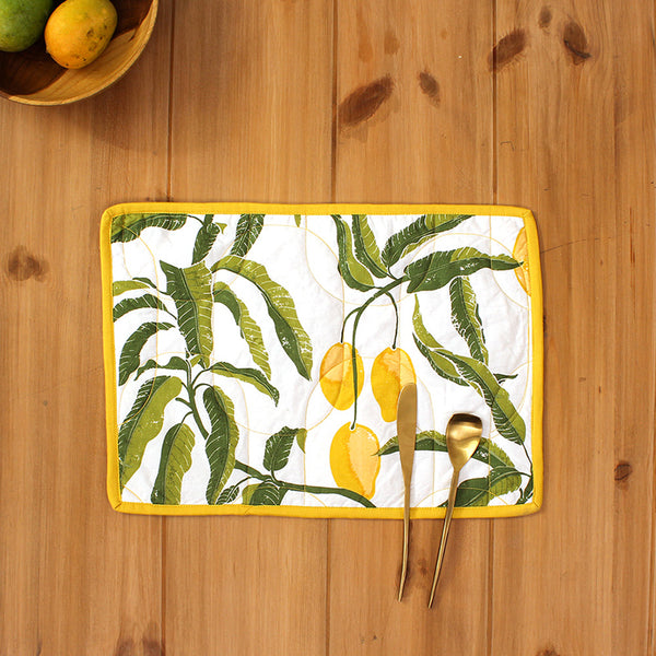 Table Mat - Rasaal Placemat (Yellow) - Set Of Two