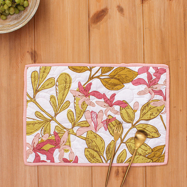 Table Mat - Senjana Placemat (Pink) - Set Of Two