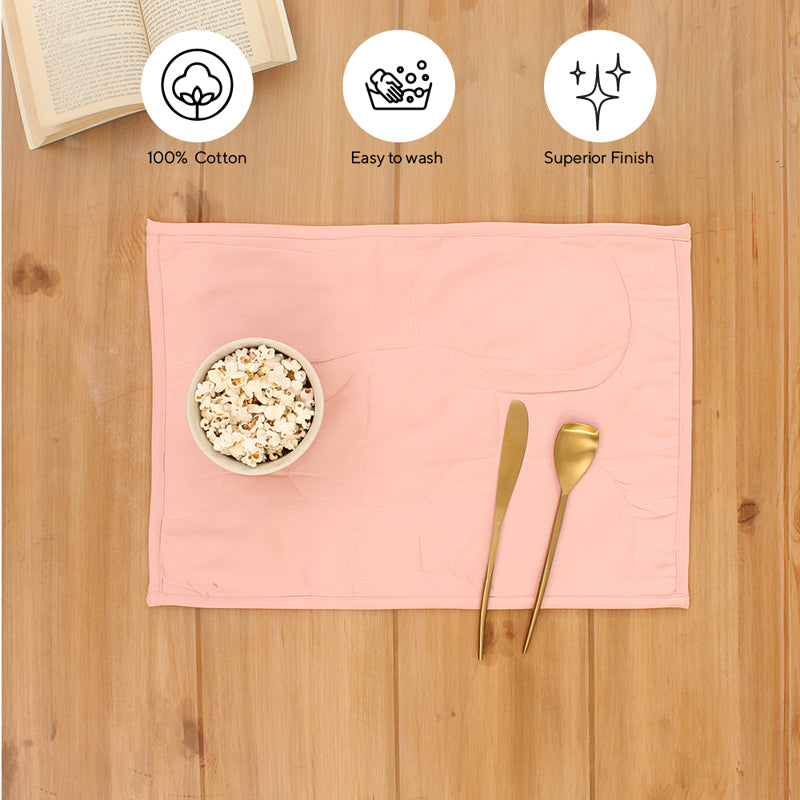 Table Mat - Silsako Placemat (Light Pink) - Set Of Two