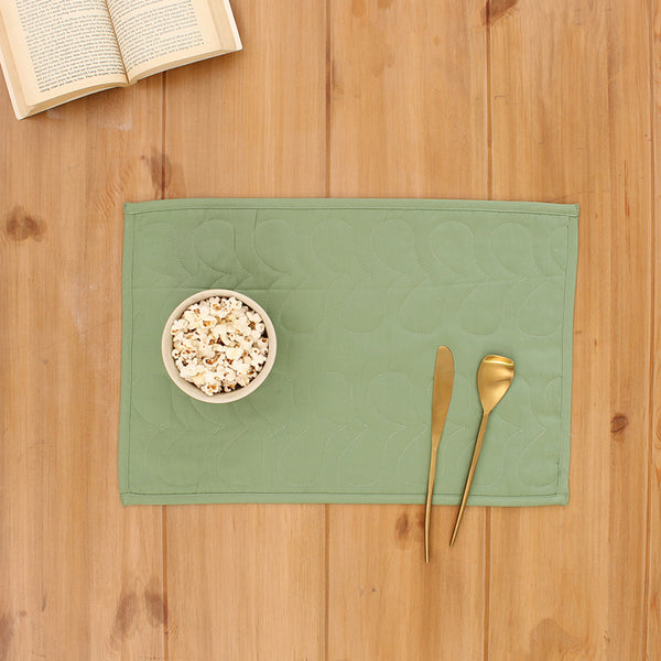 Table Mat - Satsar Placemat (Green) - Set Of Two