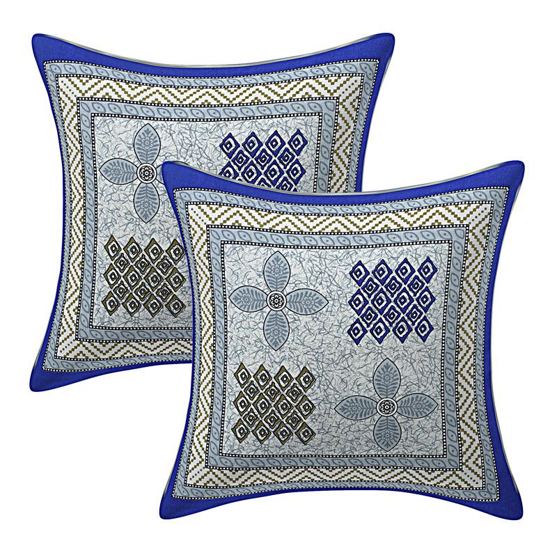 Buy Jonaki Printed Diwan Set (Blue) - Six Piece Set Diwan Set from Vaaree