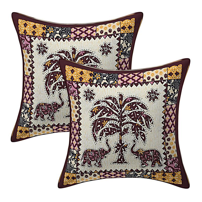 Buy The Palmistree Diwan Set (Maroon) - Six Piece Set Diwan Set from Vaaree