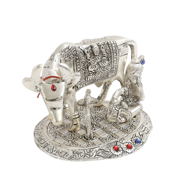 Buy Holy Aluminium Kamdhenu Cow Showpiece Idols & Sets from Vaaree