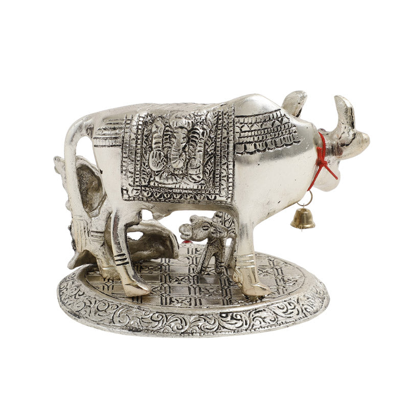 Buy Holy Aluminium Kamdhenu Cow Showpiece Idols & Sets from Vaaree