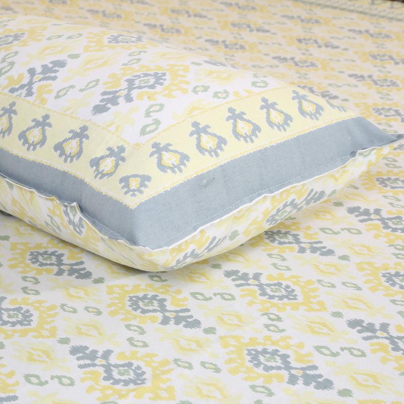 Buy Rowan Ethnic Bedsheet - Yellow Bedsheets from Vaaree