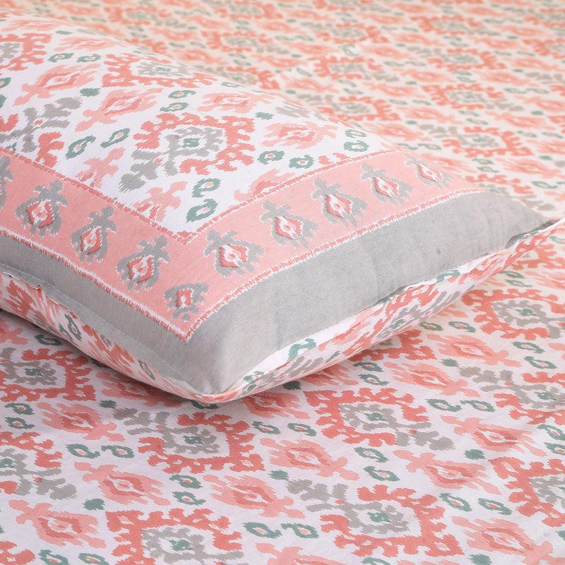 Buy Rowan Ethnic Bedsheet - Peach Bedsheets from Vaaree