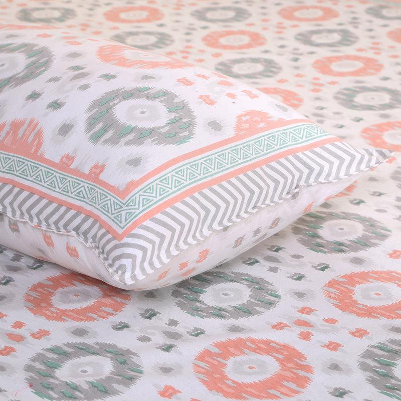 Buy Sienna Ethnic Bedsheet - Peach Bedsheets from Vaaree