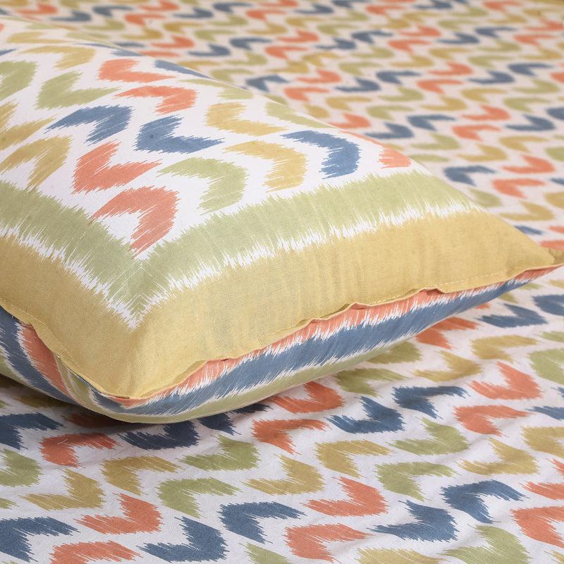 Buy Vance Abstract Bedsheet - Blue & Pink Bedsheets from Vaaree