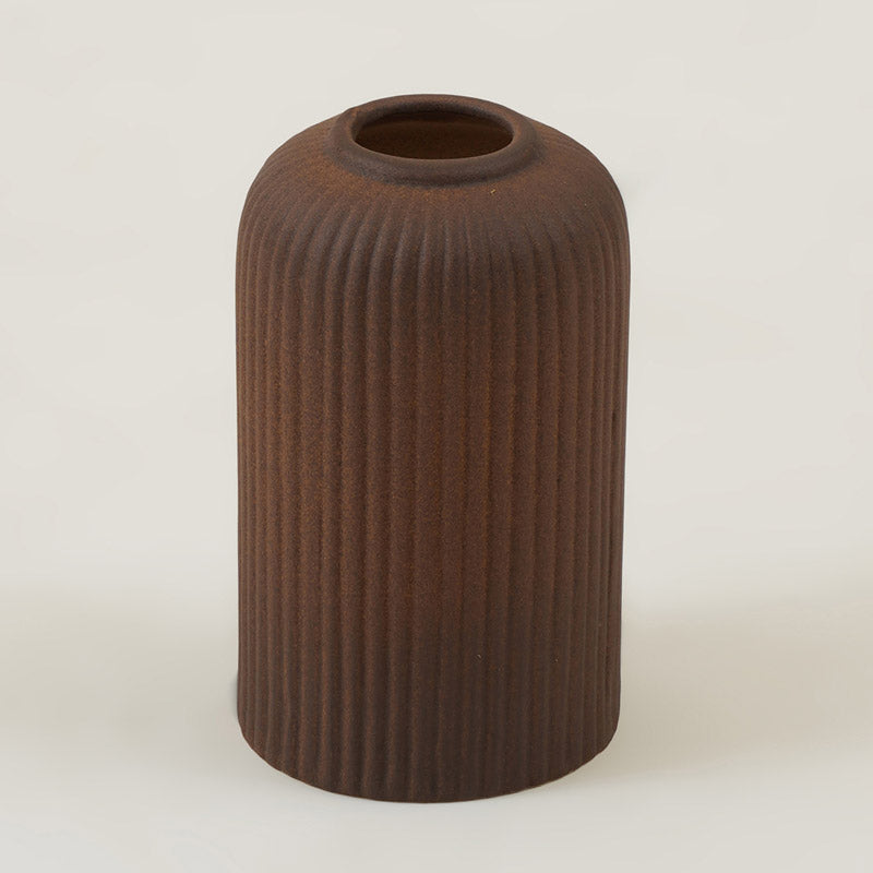 Buy Abdiya Ceramic Vase - Brown Vase from Vaaree