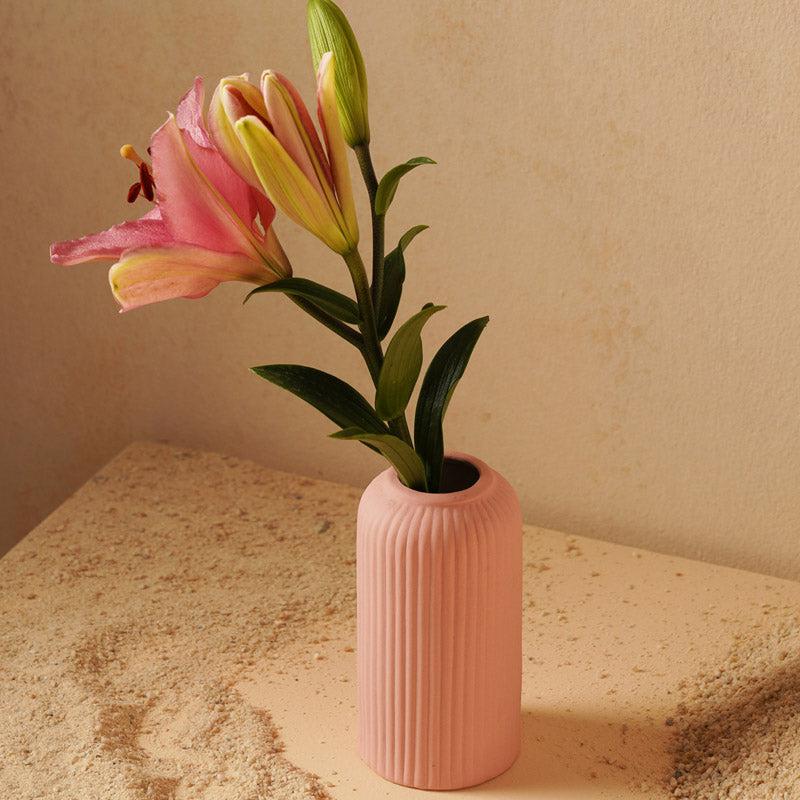 Buy Abdiya Ceramic Vase - Pink Vase from Vaaree