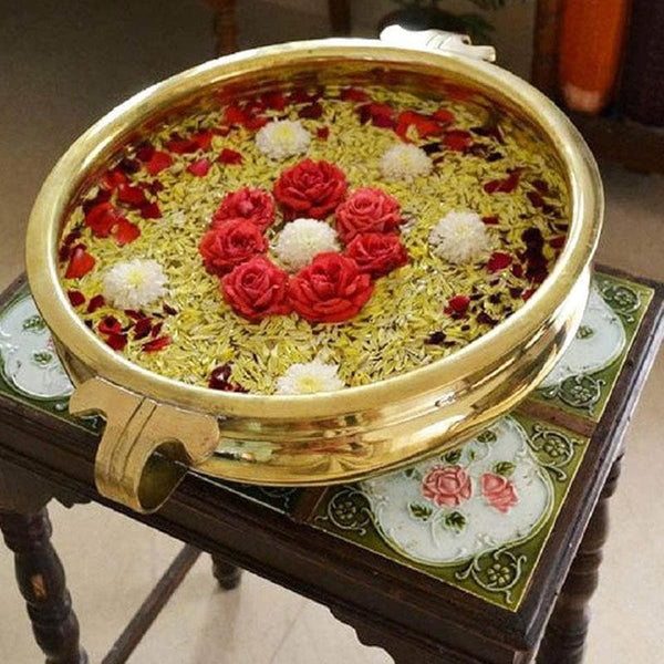 Buy Embossed Decorative Brass Urli Online in India | Festive Accents on Vaaree