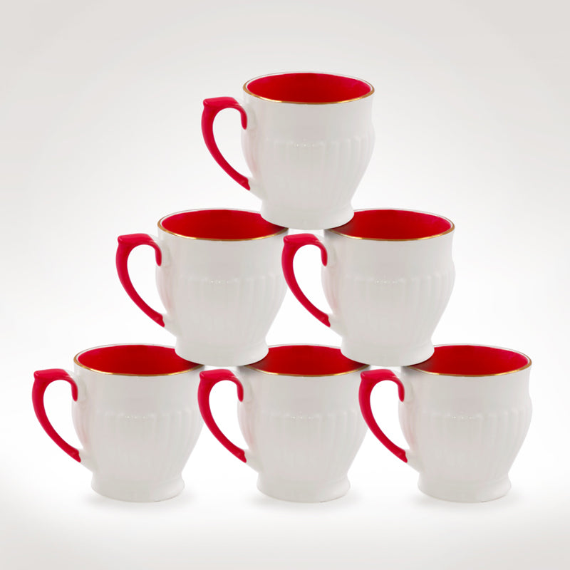 Mug & Tea Cup - Axton Gloss White Cup (175 ML) - Set Of Six