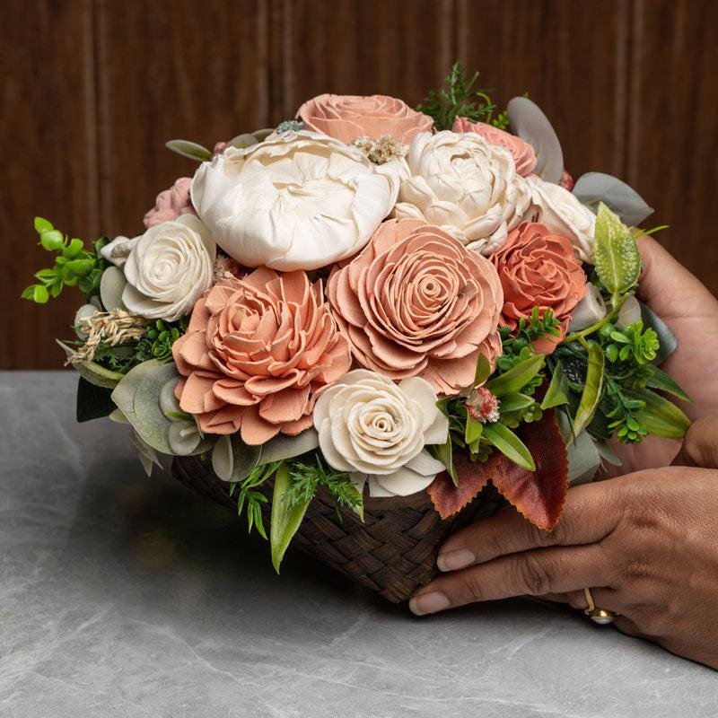 Buy Ember Solawood Floral Basket Artificial Flowers from Vaaree