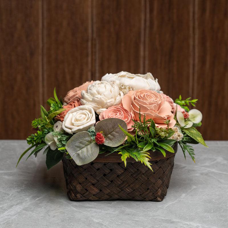 Buy Ember Solawood Floral Basket Artificial Flowers from Vaaree