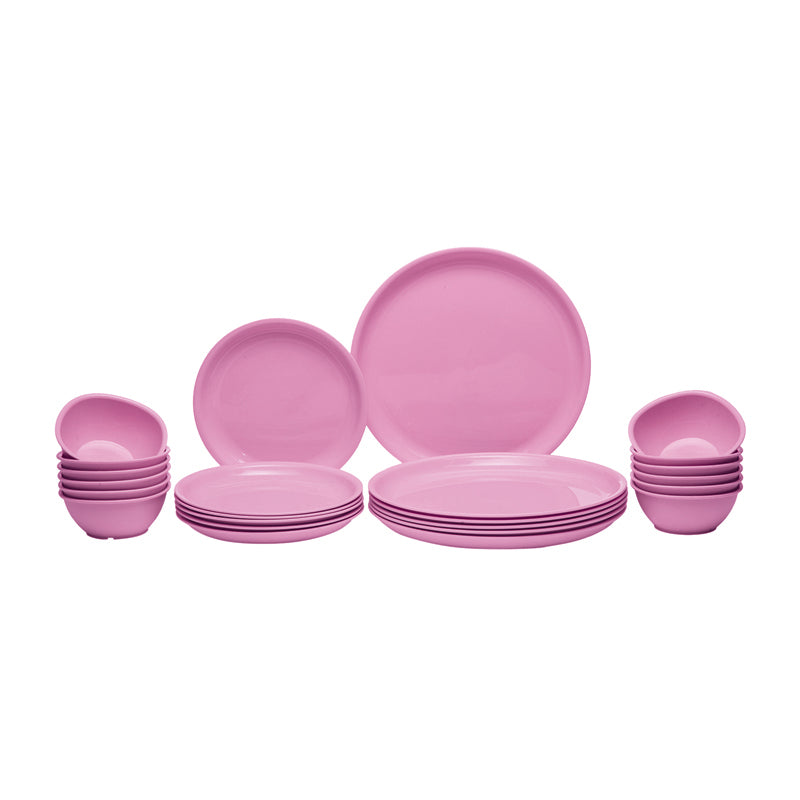 Buy Mihaya Pink Dinner Set (400 ml) - 24 Piece Set Dinner Set from Vaaree