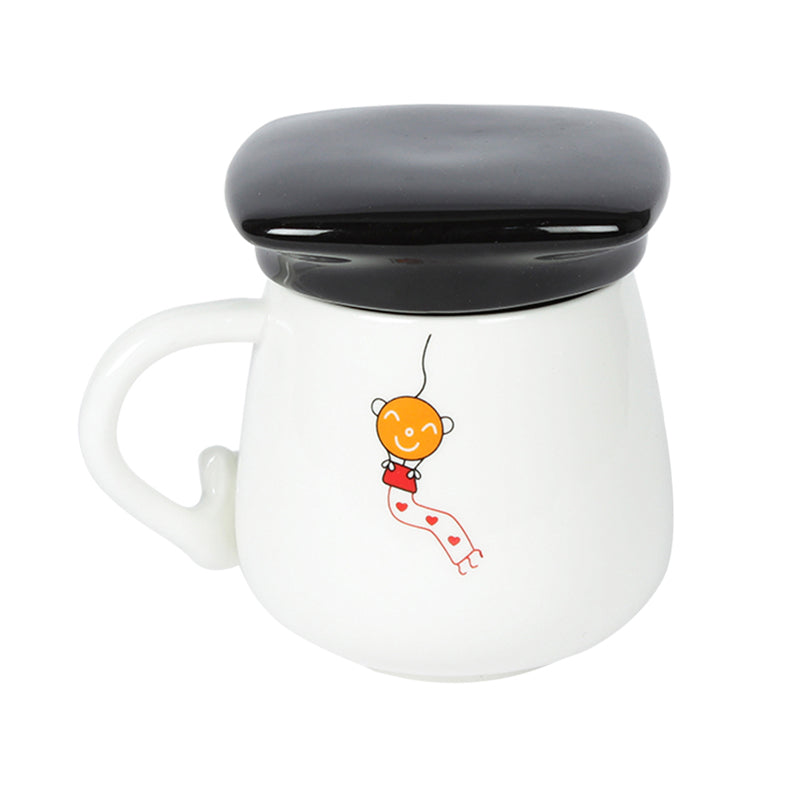 Buy Graduation Cap Quirky Mug With Lid (400 ML) - Black Mug & Tea Cup from Vaaree