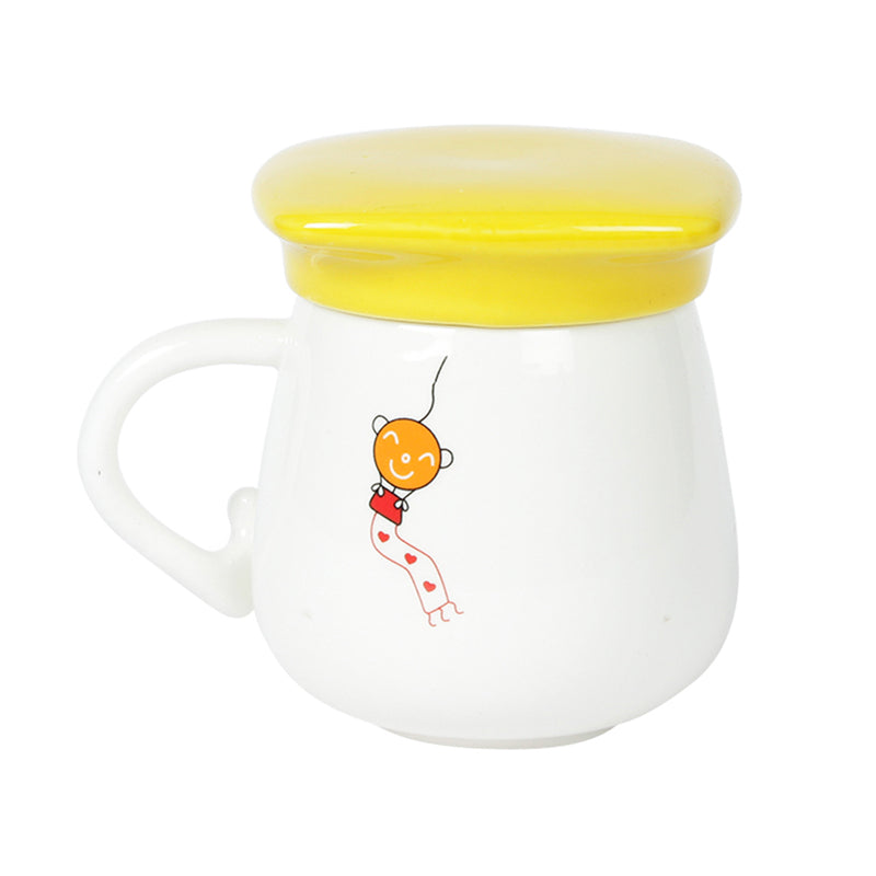 Buy Graduation Cap Happy Mug With Lid (400 ML) - Yellow Mug & Tea Cup from Vaaree