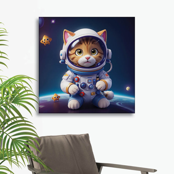 Space Kitty Wall Painting