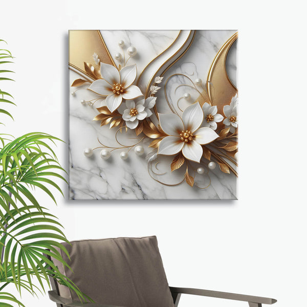 Daisy Delve Floral Wall Painting