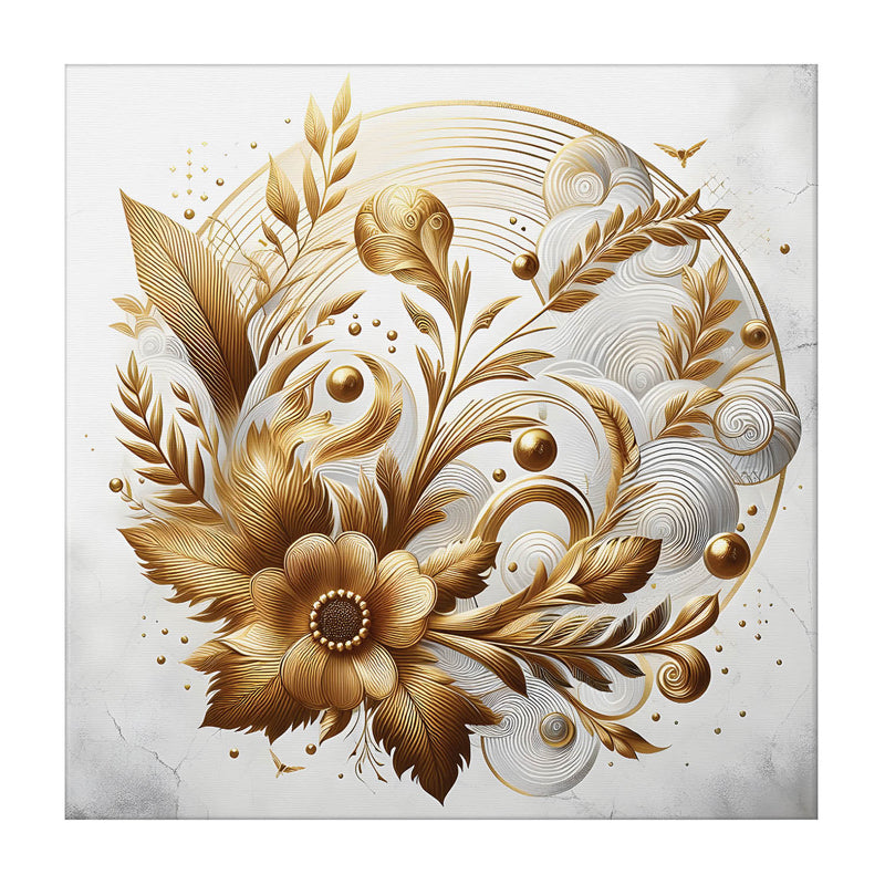 Buy Golden Bloom Lumina Wall Painting Wall Art & Paintings from Vaaree