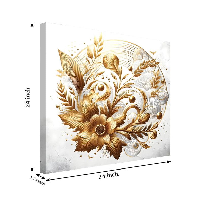 Buy Golden Bloom Lumina Wall Painting Wall Art & Paintings from Vaaree