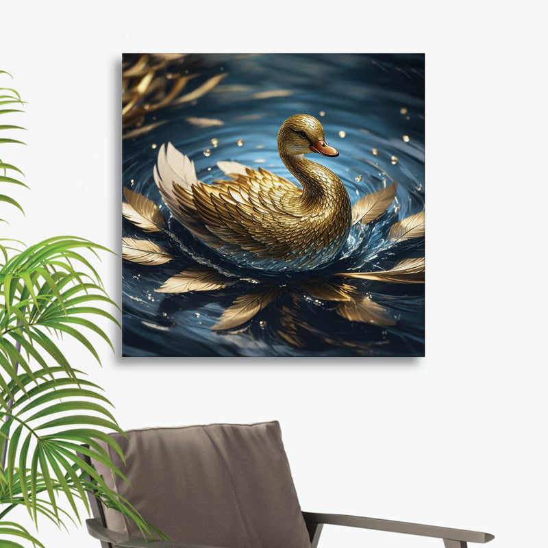 Buy Auric Swan Wall Painting Wall Art & Paintings from Vaaree