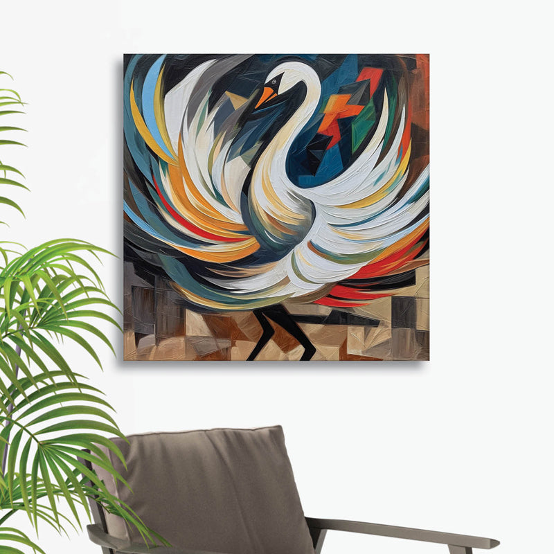 Buy Swan Selene Wall Painting Wall Art & Paintings from Vaaree