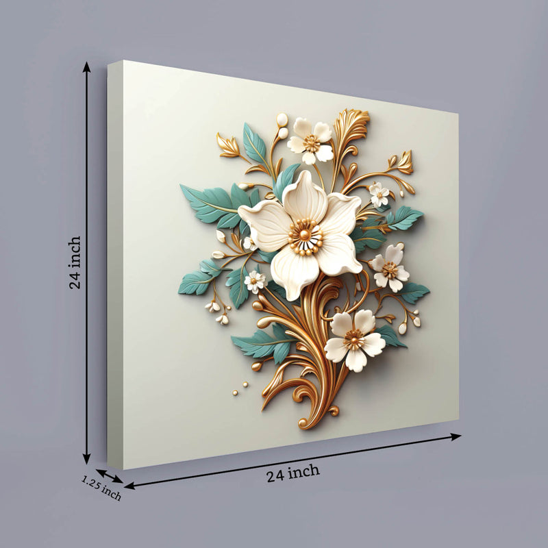 Buy Bloom Bianca Wall Painting Wall Art & Paintings from Vaaree