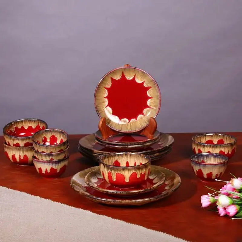 Buy Gramae Handmade Dinner Set - Fifty Four Piece Set Dinner Set from Vaaree