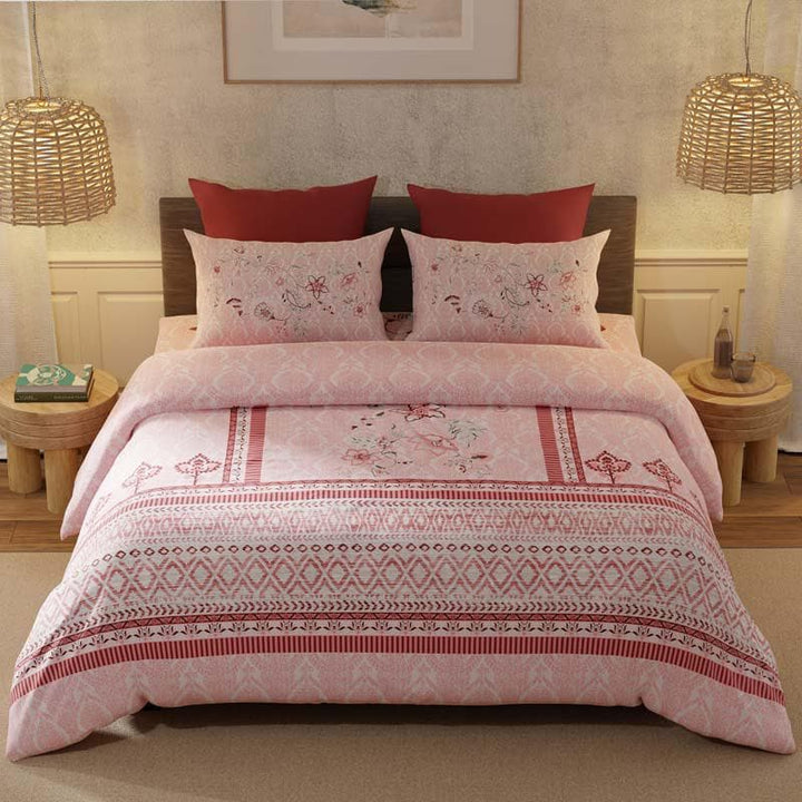 Buy Vandita Printed Bedsheet - Pink at Vaaree online | Beautiful Bedsheets to choose from