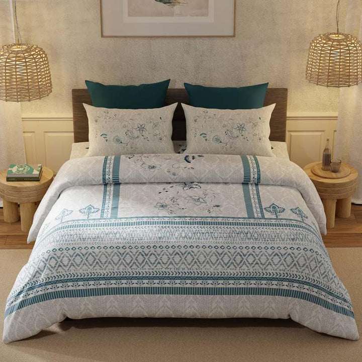 Buy Vandita Printed Bedsheet - Grey at Vaaree online | Beautiful Bedsheets to choose from