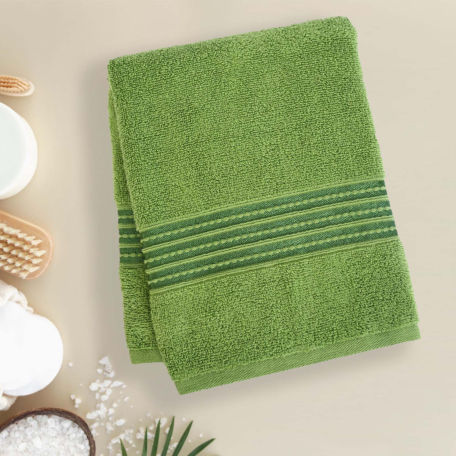 Buy Micro Cotton LuxeDry Soothe Bath Towel - Green Bath Towels from Vaaree